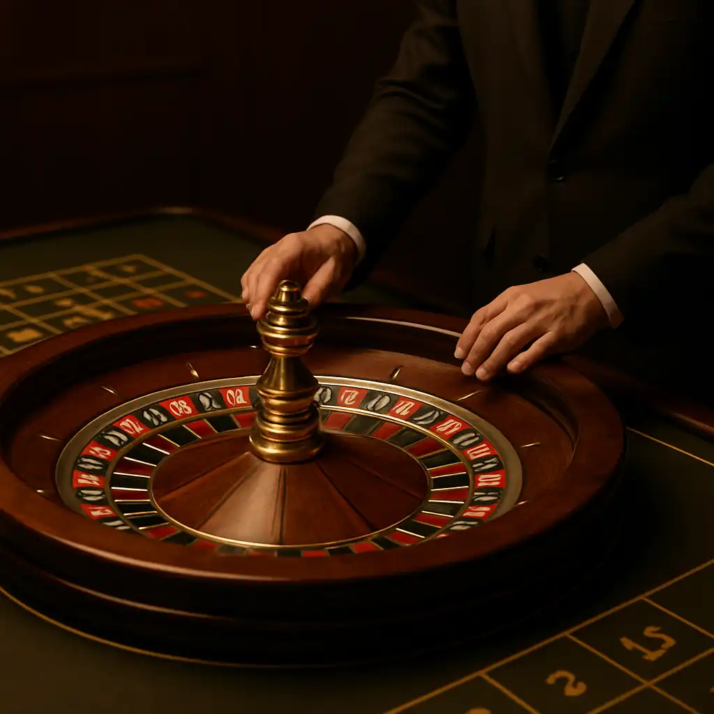 Live-Dealer am Roulette-Tisch im Glorion Kasino
